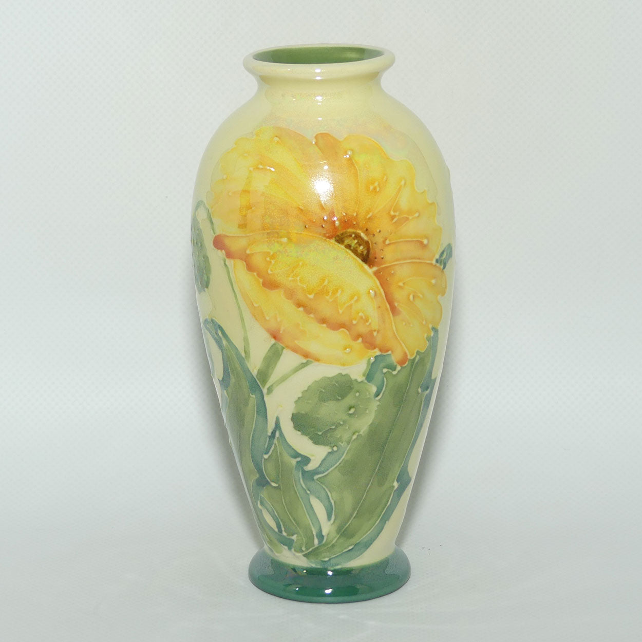 Chelsea Works Burslem | Lise B Moorcroft Trial vase | Lustre Glaze Yellow Poppy