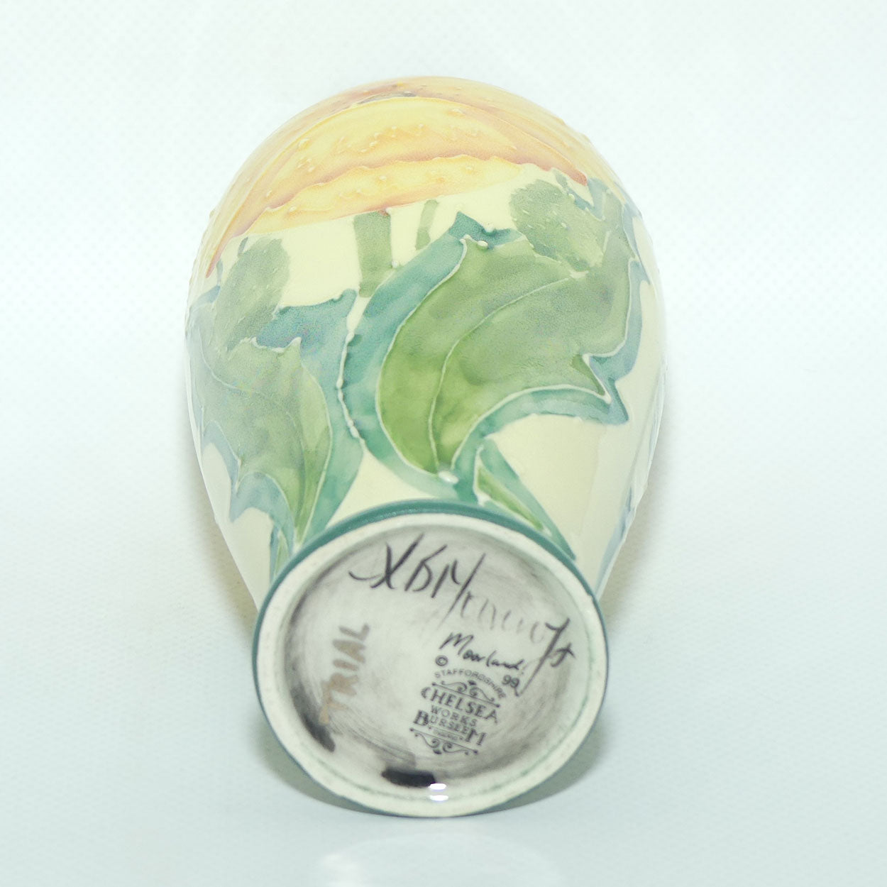 Chelsea Works Burslem | Lise B Moorcroft Trial vase | Lustre Glaze Yellow Poppy