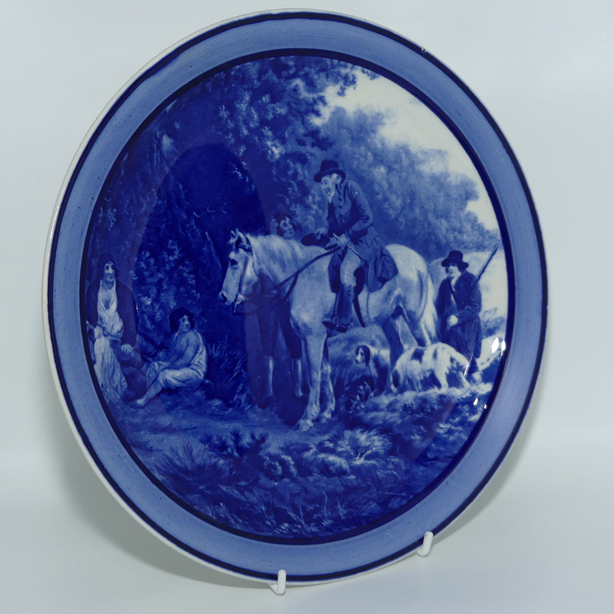 Royal Doulton Sport and Leisure plate | Sporting Scenes |  The Benevolent Sportsman | Blue and White