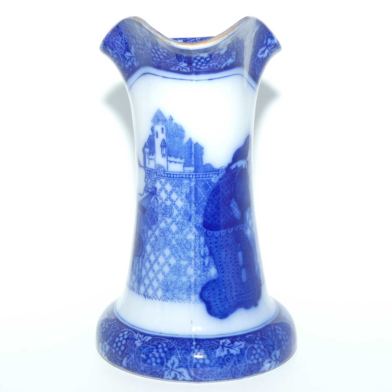 Royal Doulton Flow Blue Morrisian Eastern Figures pattern Baron shape jug | #1