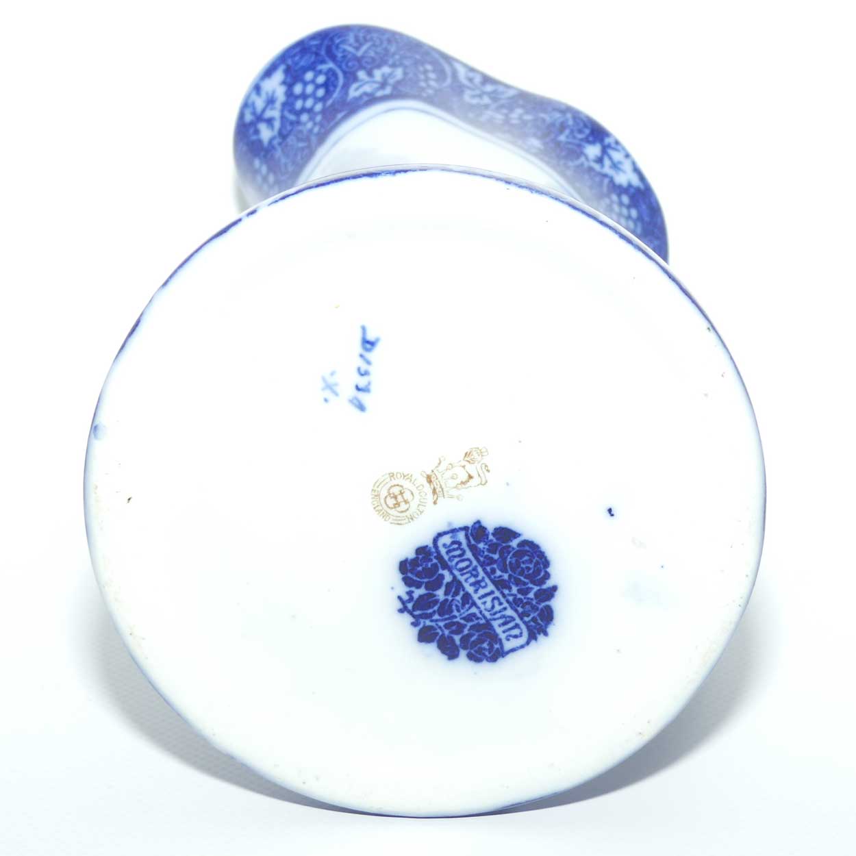 Royal Doulton Flow Blue Morrisian WH Bradley Eastern Figures pattern | Baron shape jug D1334 | #2