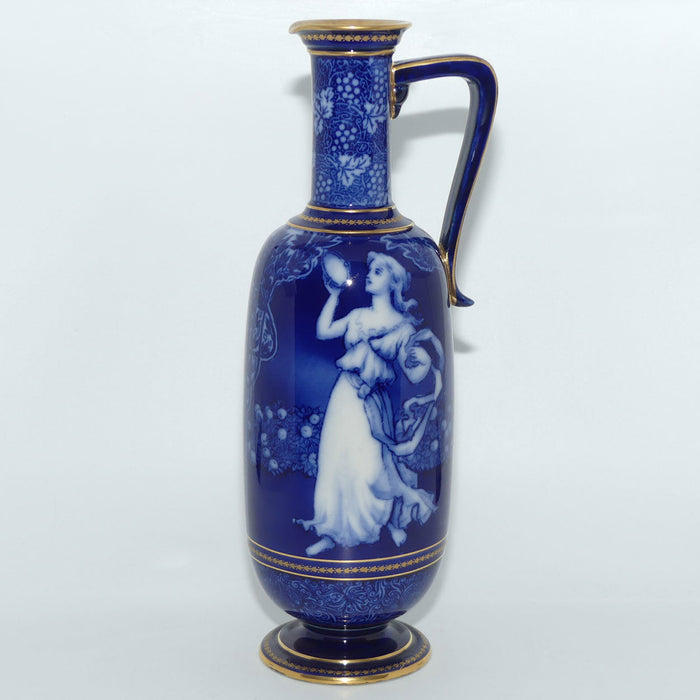 Doulton Burslem Morrisian Music and Dance B tall ewer | Flow Blue