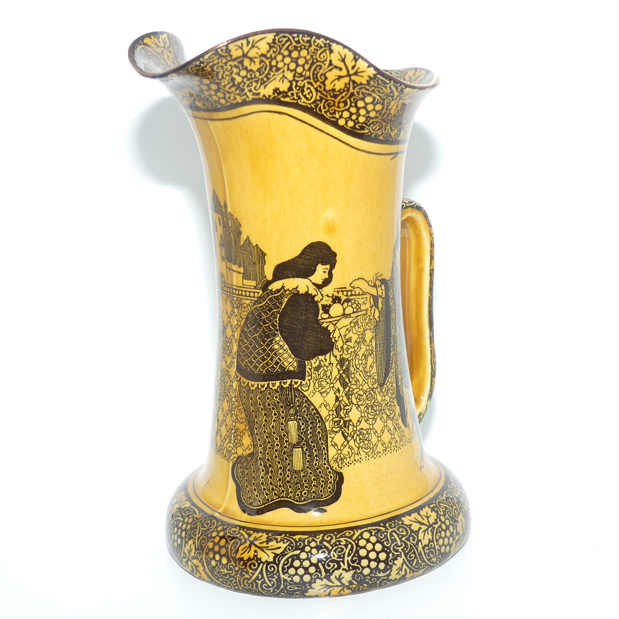 Royal Doulton Morrisian | Bradley Eastern Figures Baron shape larger jug D1617 | Holbien glaze