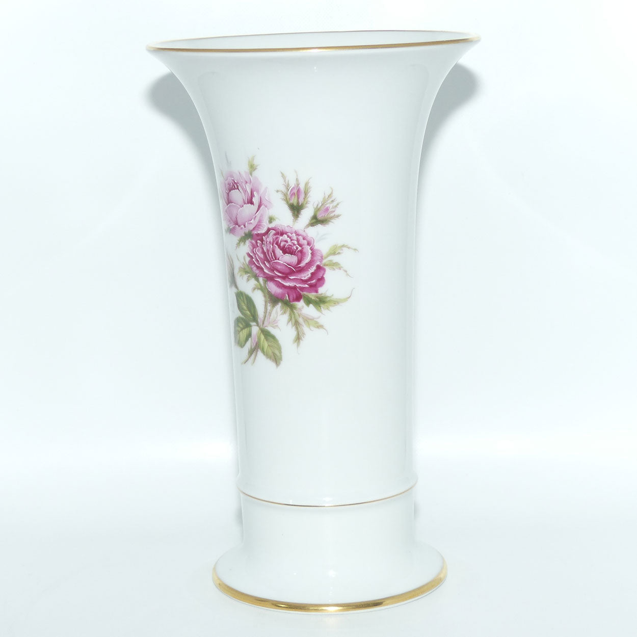 AK Kaiser West Germany trumpet vase | Moss Rose pattern