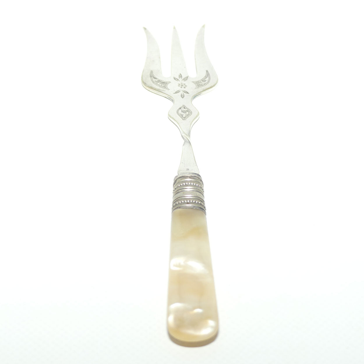 Mother of Pearl and Silver Plated Bread fork