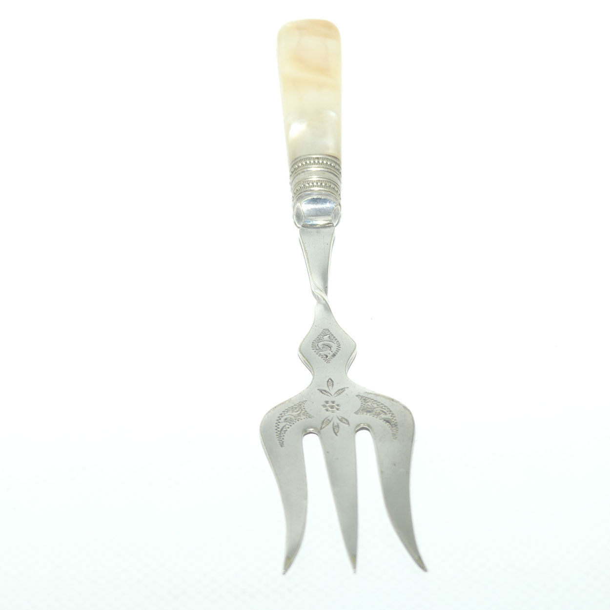 Mother of Pearl and Silver Plated Bread fork