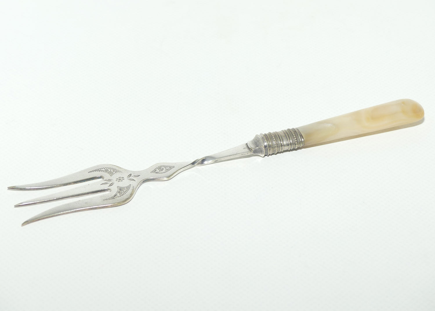 Mother of Pearl and Silver Plated Bread fork