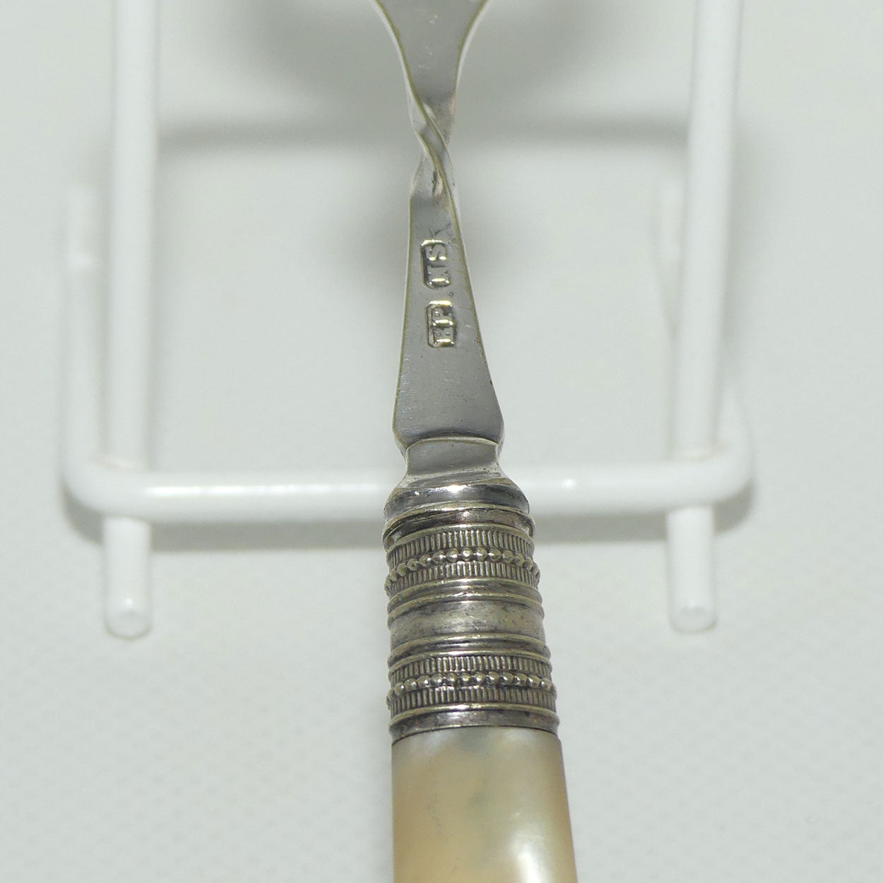 Mother of Pearl and Silver Plated Bread fork