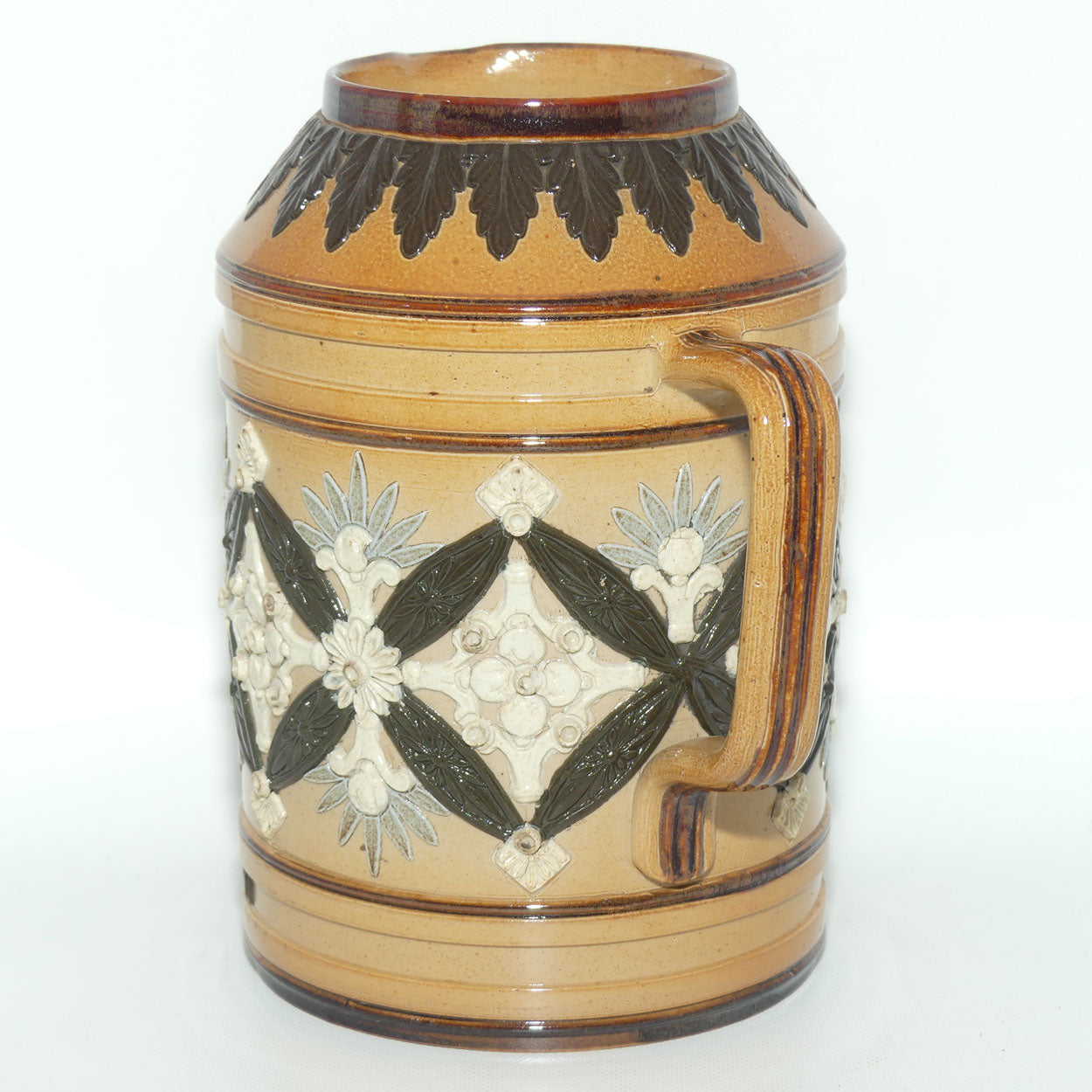 Doulton Lambeth stoneware large Motto tankard or jug