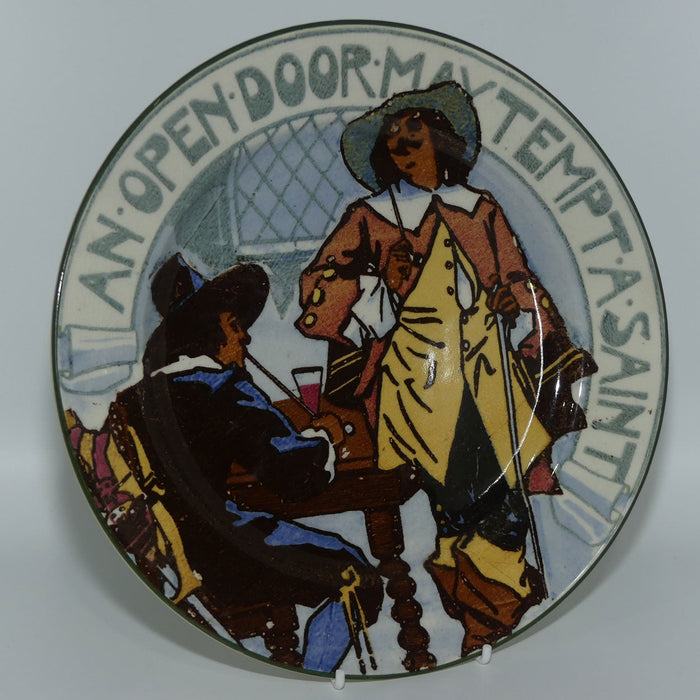 Royal Doulton Toasting Mottoes B plate | An open door may tempt a Saint