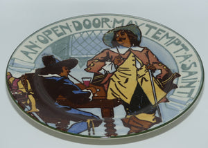 Royal Doulton Toasting Mottoes B plate | An open door may tempt a Saint | Issued 1914 - 1929