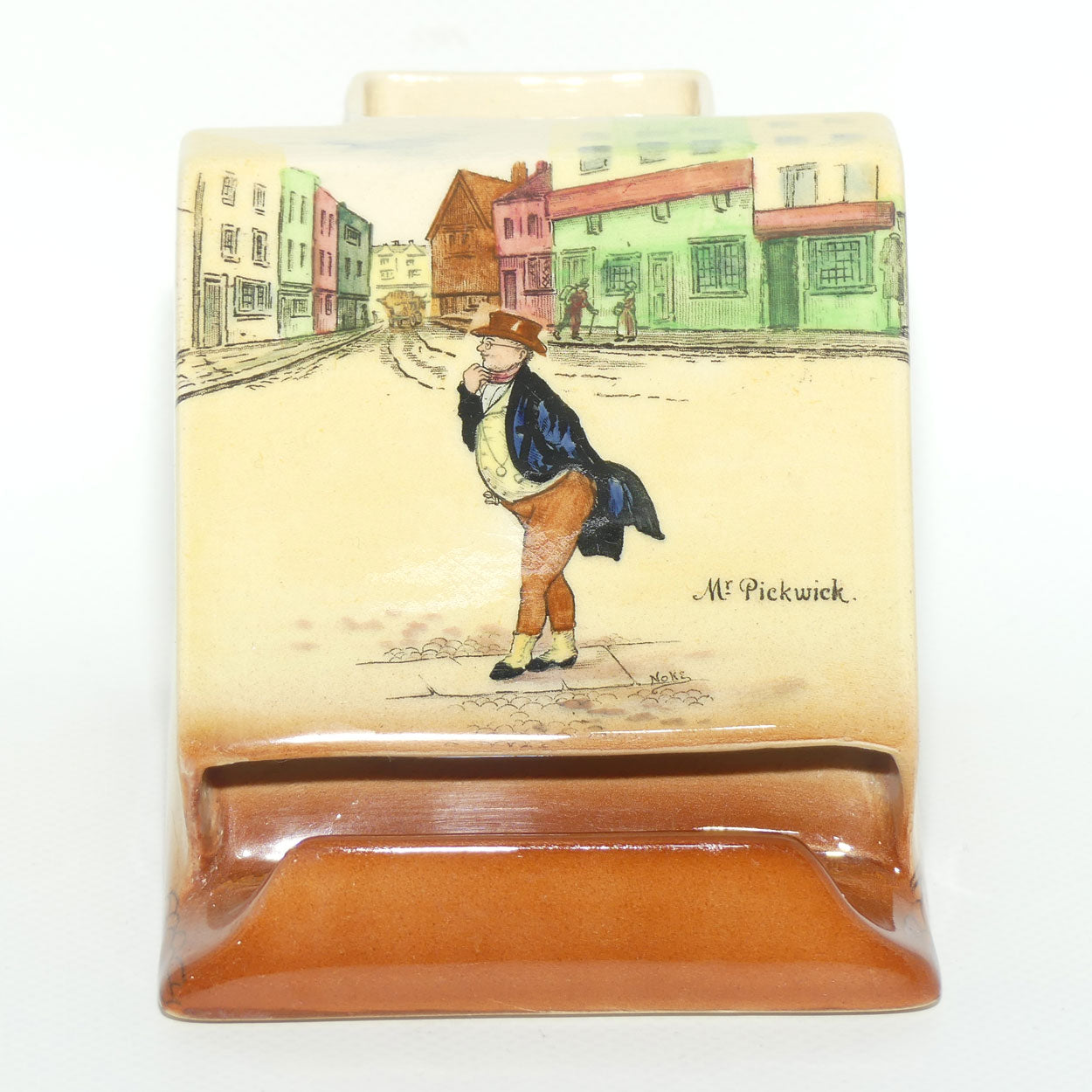 Royal Doulton Dickens Mr Pickwick and Mr Micawber cigarette dispenser D5175