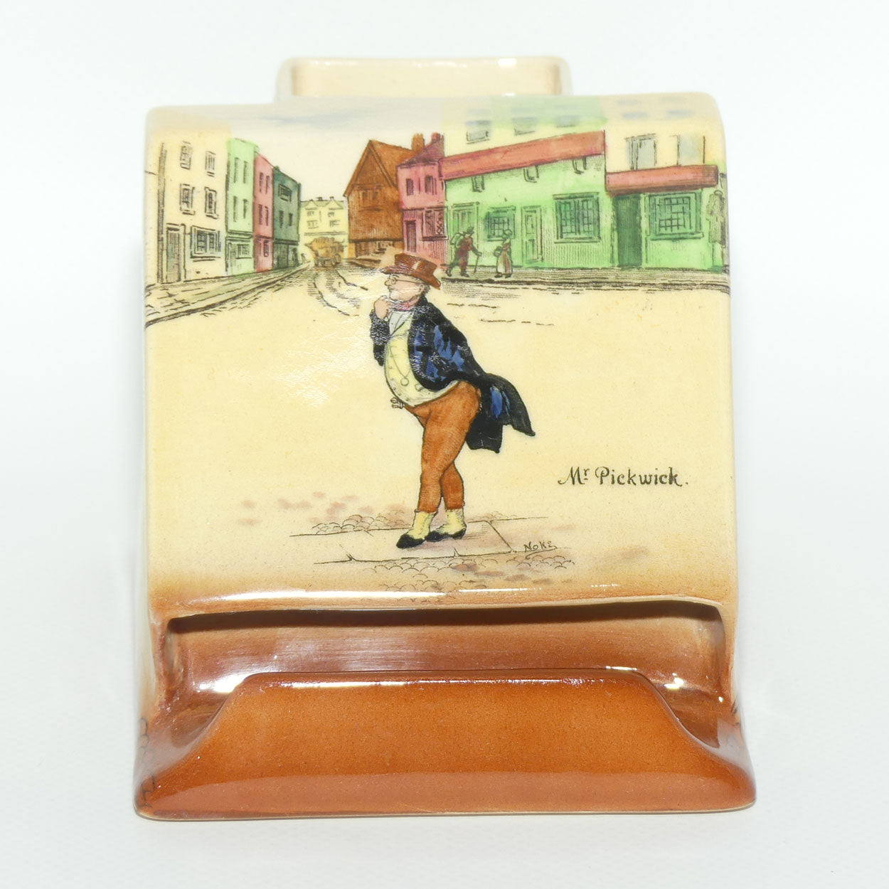 Royal Doulton Dickens Mr Pickwick and Mr Micawber cigarette dispenser D5175