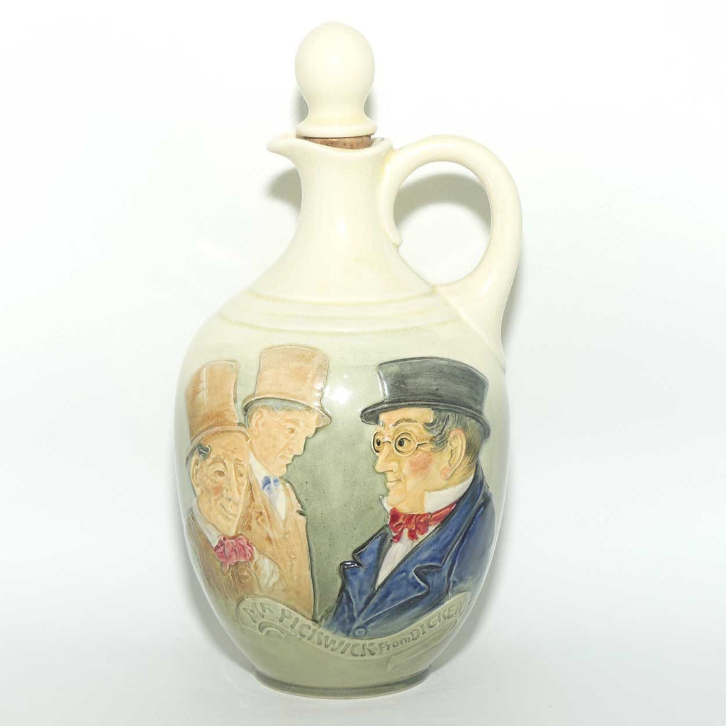 Royal Doulton Queensware Mr Pickwick from Dickens flask and stopper