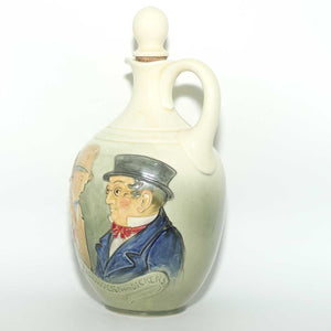 Royal Doulton Queensware Mr Pickwick from Dickens flask and stopper