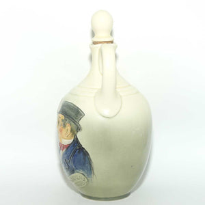 Royal Doulton Queensware Mr Pickwick from Dickens flask and stopper