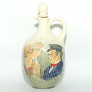 Royal Doulton Queensware Mr Pickwick from Dickens flask and stopper