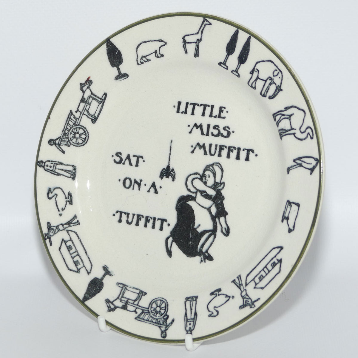 Royal Doulton Nursery Rhymes plate D2833 | Little Miss Muffit