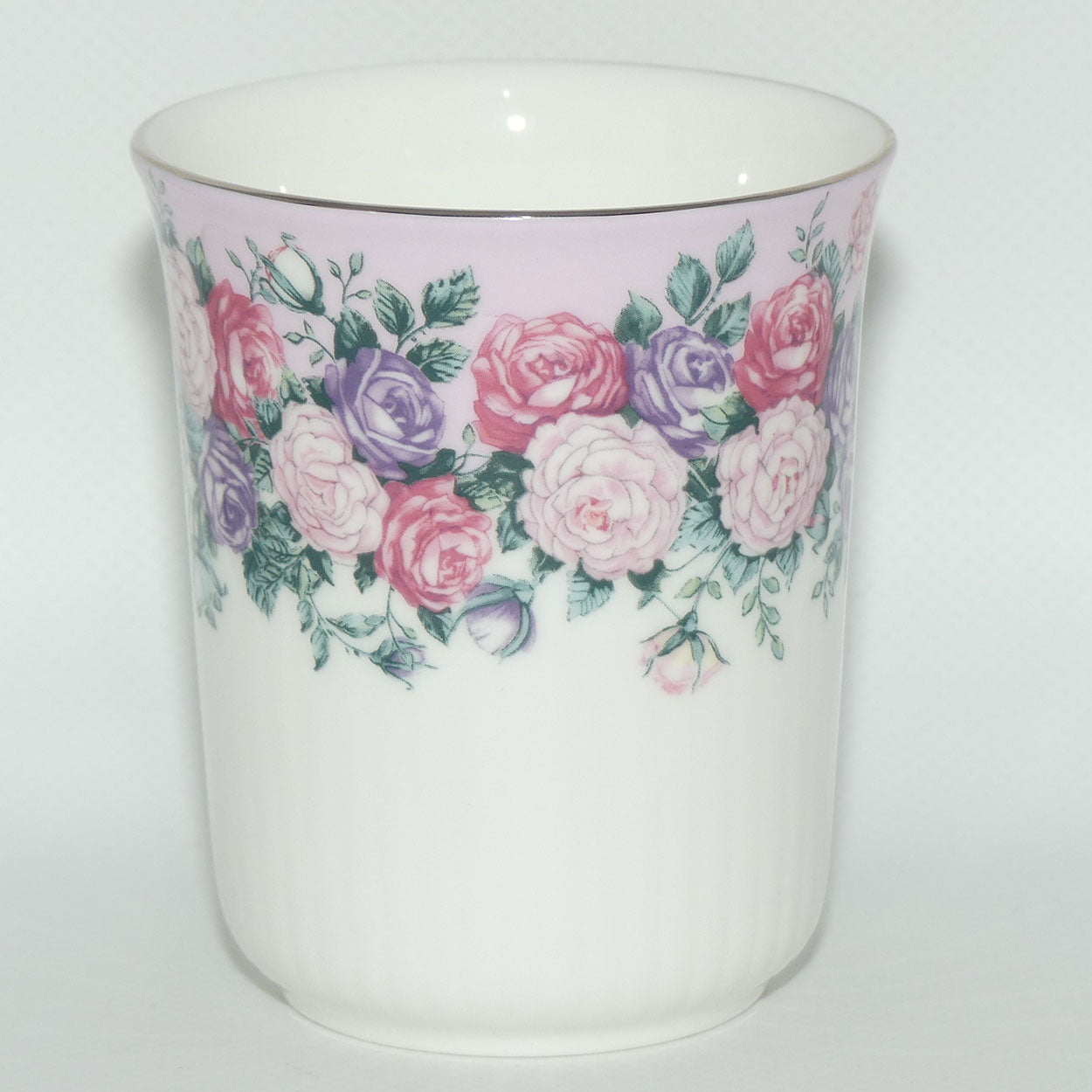 Royal Albert Bone China England Rose Garland coffee mug | later stamp