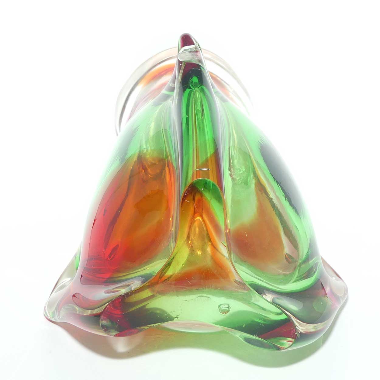 Czech Art Glass Vase | Sommerso style | Multicolour design and Great Shape