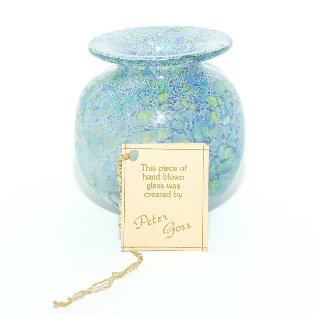 Peter Goss multicoloured Art Glass vase | Ltd Ed | signed and dated 85