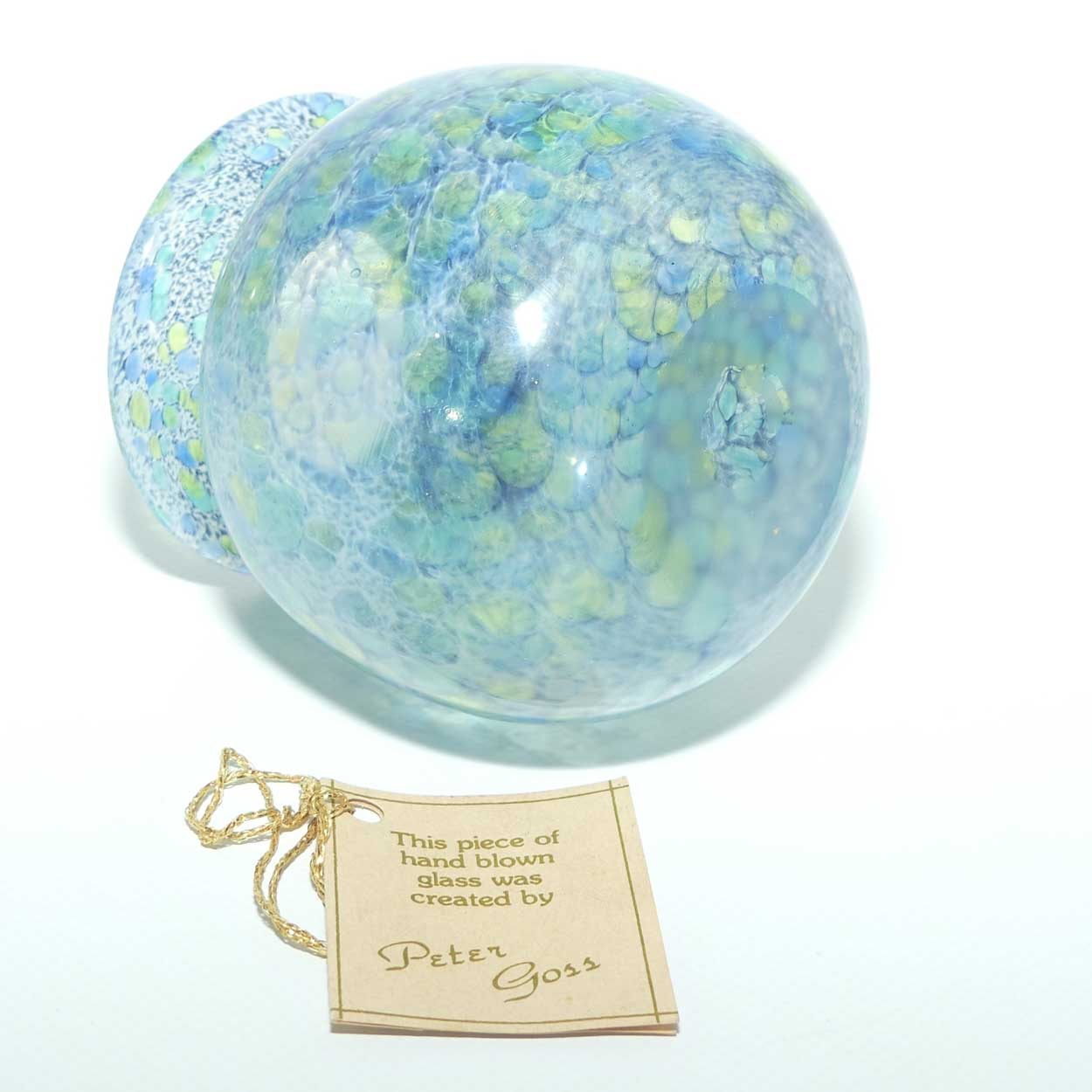 Peter Goss multicoloured Art Glass vase | Ltd Ed | signed and dated 85