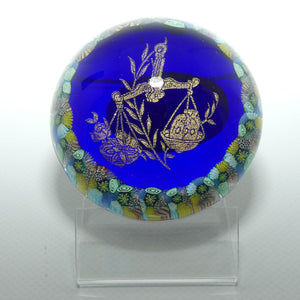 Vintage Murano Glass paperweight | Millefiori and Gilt Foil | 3 Fiori Murano