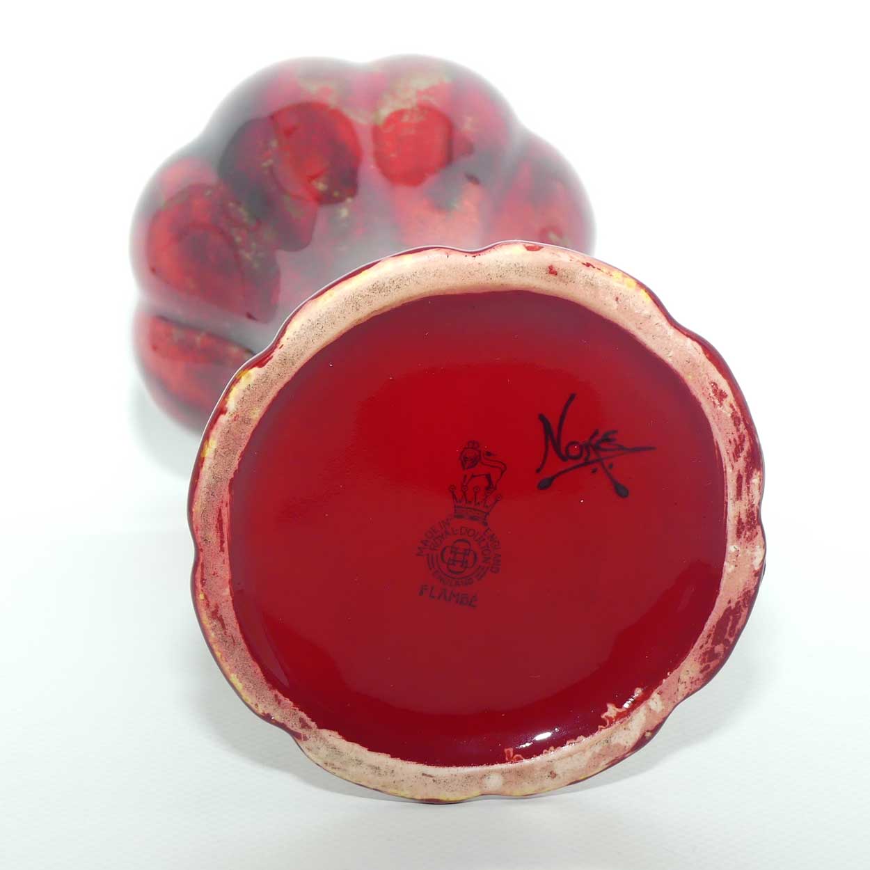 Royal Doulton Flambe Mushroom shape vase (Noke)