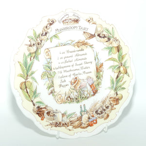 Royal Doulton Brambly Hedge Giftware | Recipe Collection | Mushroom Tart plate | 20cm