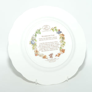 Royal Doulton Brambly Hedge Giftware | Recipe Collection | Mushroom Tart plate | 20cm