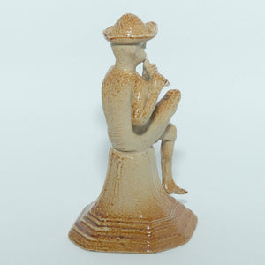 Doulton Lambeth Merry Musician figure by George Tinworth | Boy in Hat with Pan Pipe