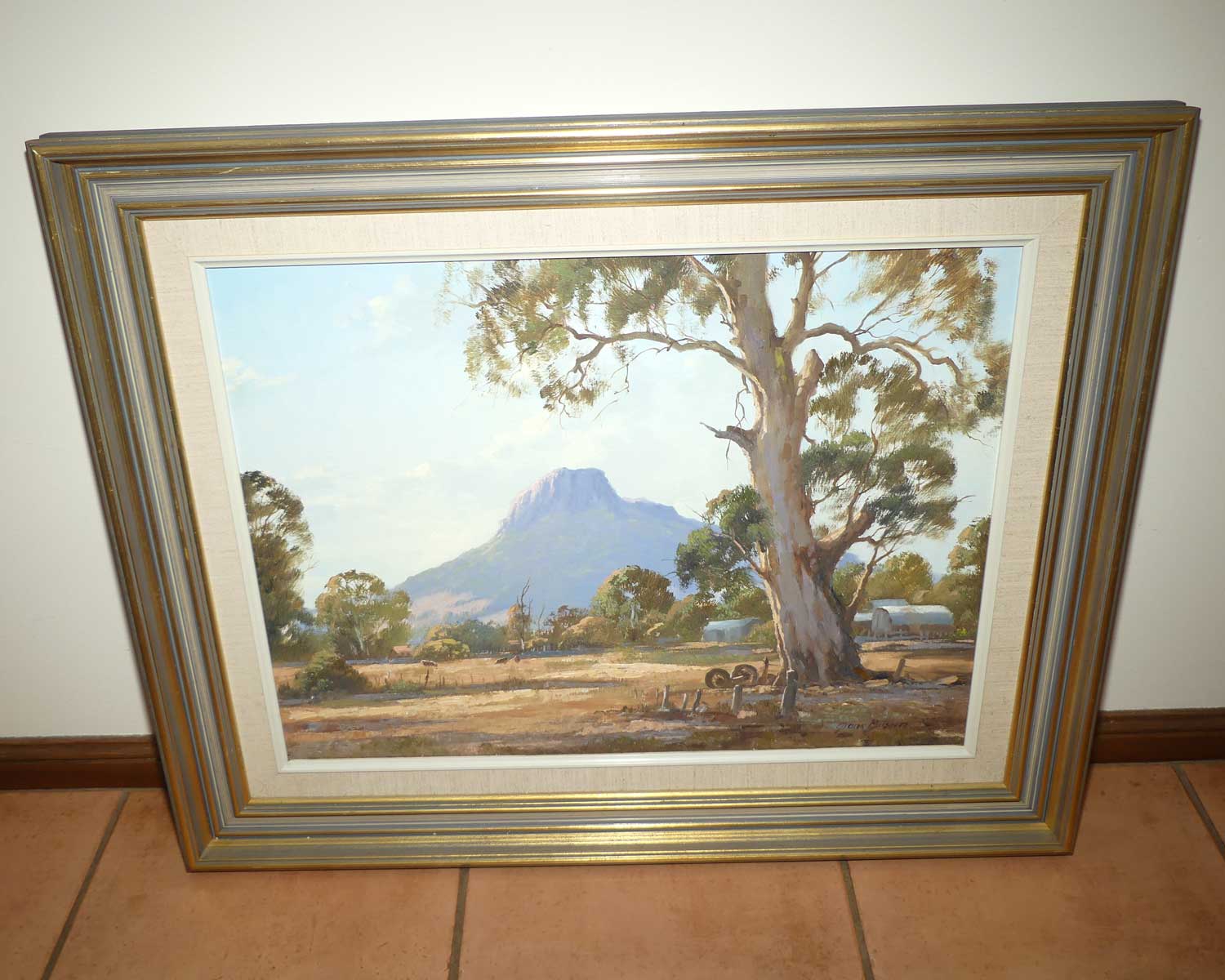 Original Oil on Board | Autumn Light at Dunkeld | Grampains by Frank Mutsaers