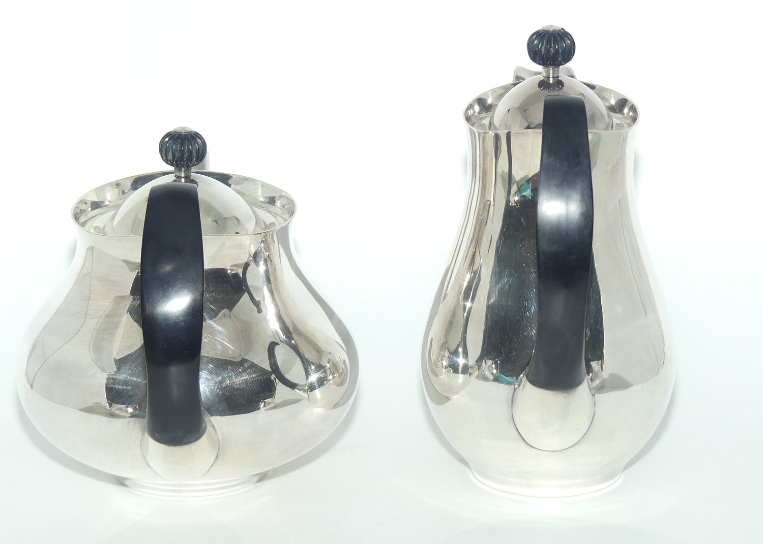 Mappin and Webb Mid Century 4 piece Silver Plated tea set by Eric Clements