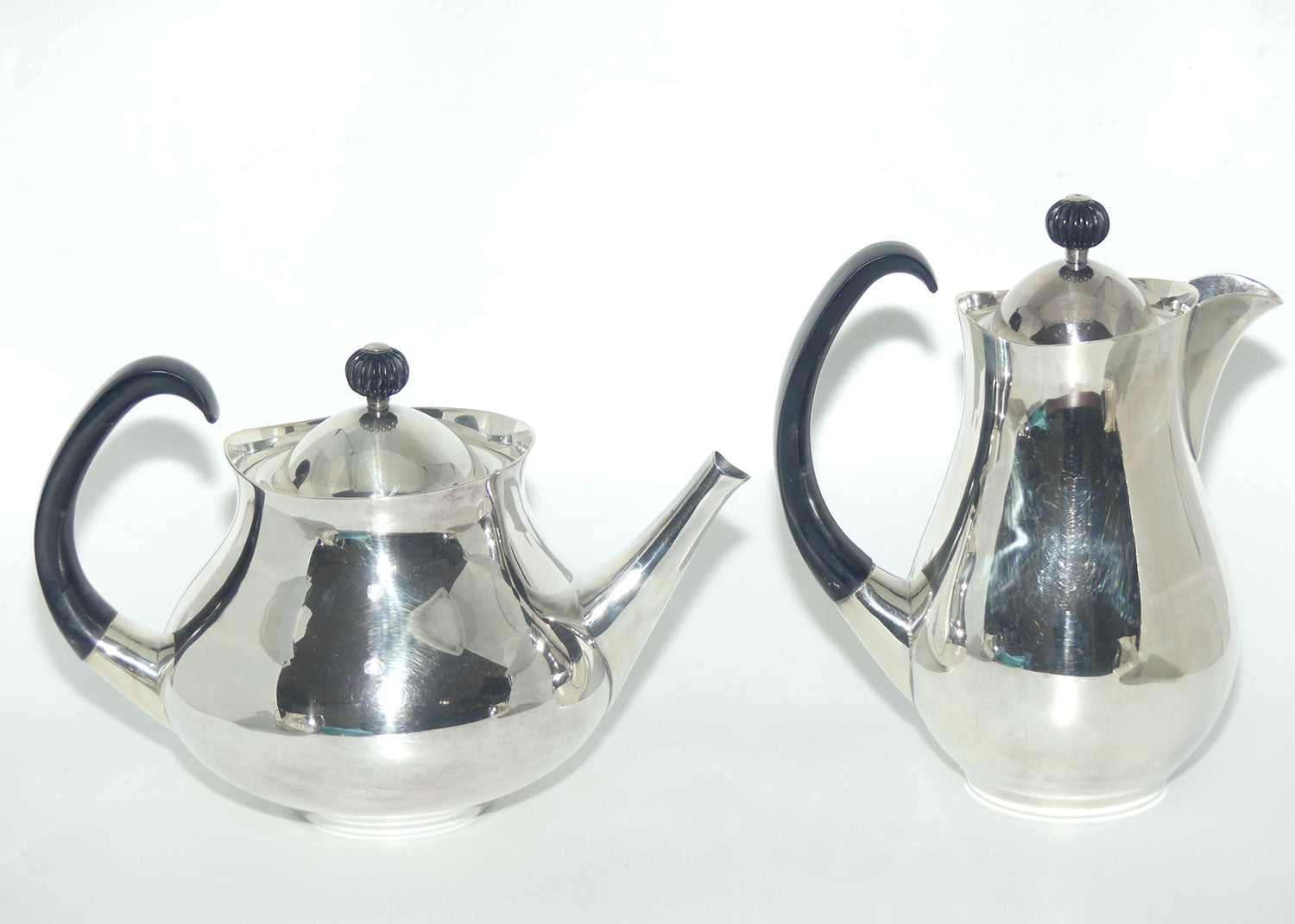 Mappin and Webb Mid Century 4 piece Silver Plated tea set by Eric Clements
