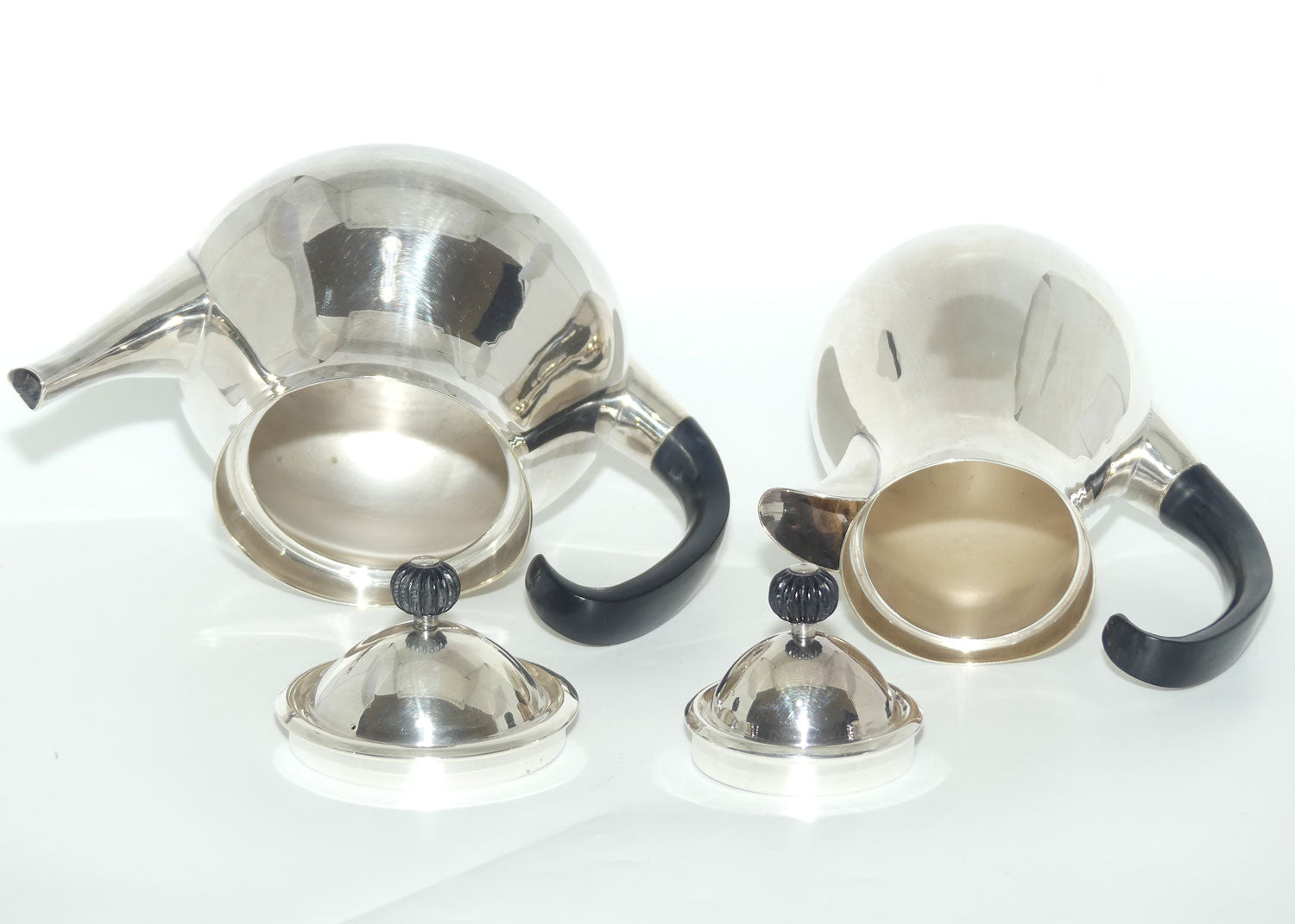 Mappin and Webb Mid Century 4 piece Silver Plated tea set by Eric Clements