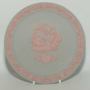 Wedgwood Jasper | Pink on Grey | My Valentine plate 1985 | box + cert