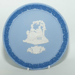 Wedgwood Jasper | White and Royal Blue on Pale Blue | My Valentine plate 1990 