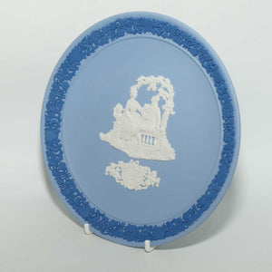 Wedgwood Jasper | White and Royal Blue on Pale Blue | My Valentine plate 1990 