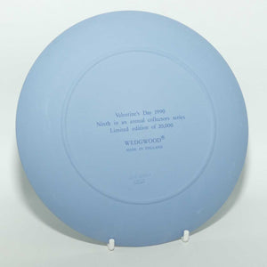 Wedgwood Jasper | White and Royal Blue on Pale Blue | My Valentine plate 1990 