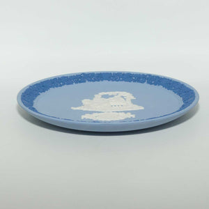 Wedgwood Jasper | White and Royal Blue on Pale Blue | My Valentine plate 1990 