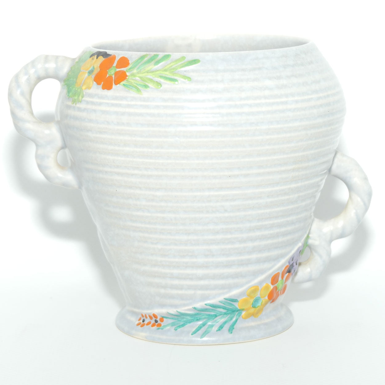 Carlton Ware Art Deco My Garden twin handle vase