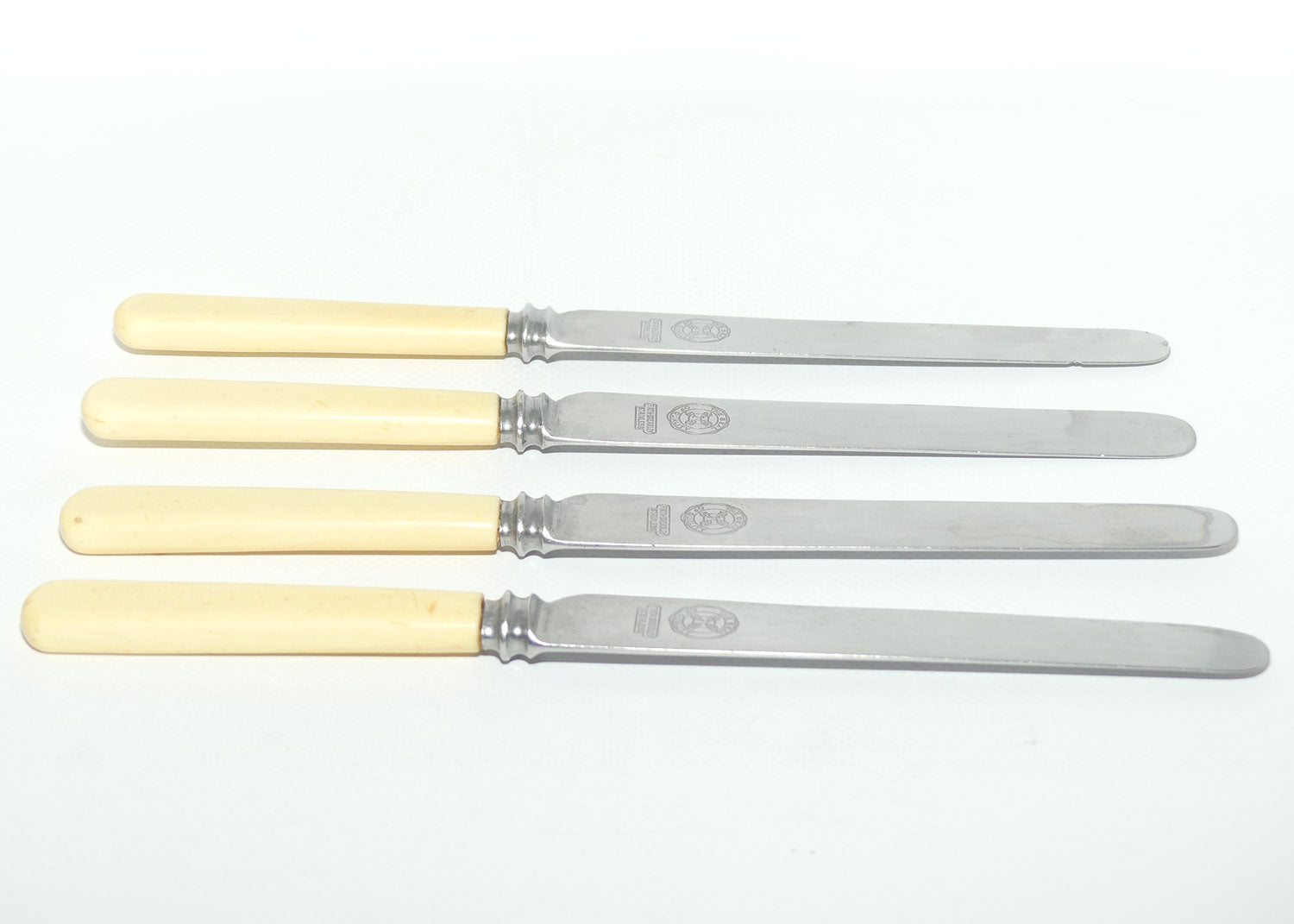 Set of 4 Mytton Sheffield | Firth Brearley Stainless |  Faux Bone Handle Dinner Knives | 24cm