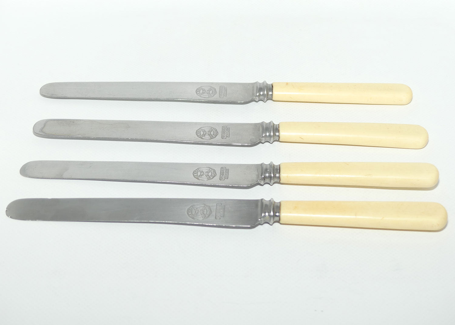Set of 4 Mytton Sheffield | Firth Brearley Stainless |  Faux Bone Handle Dinner Knives | 24cm