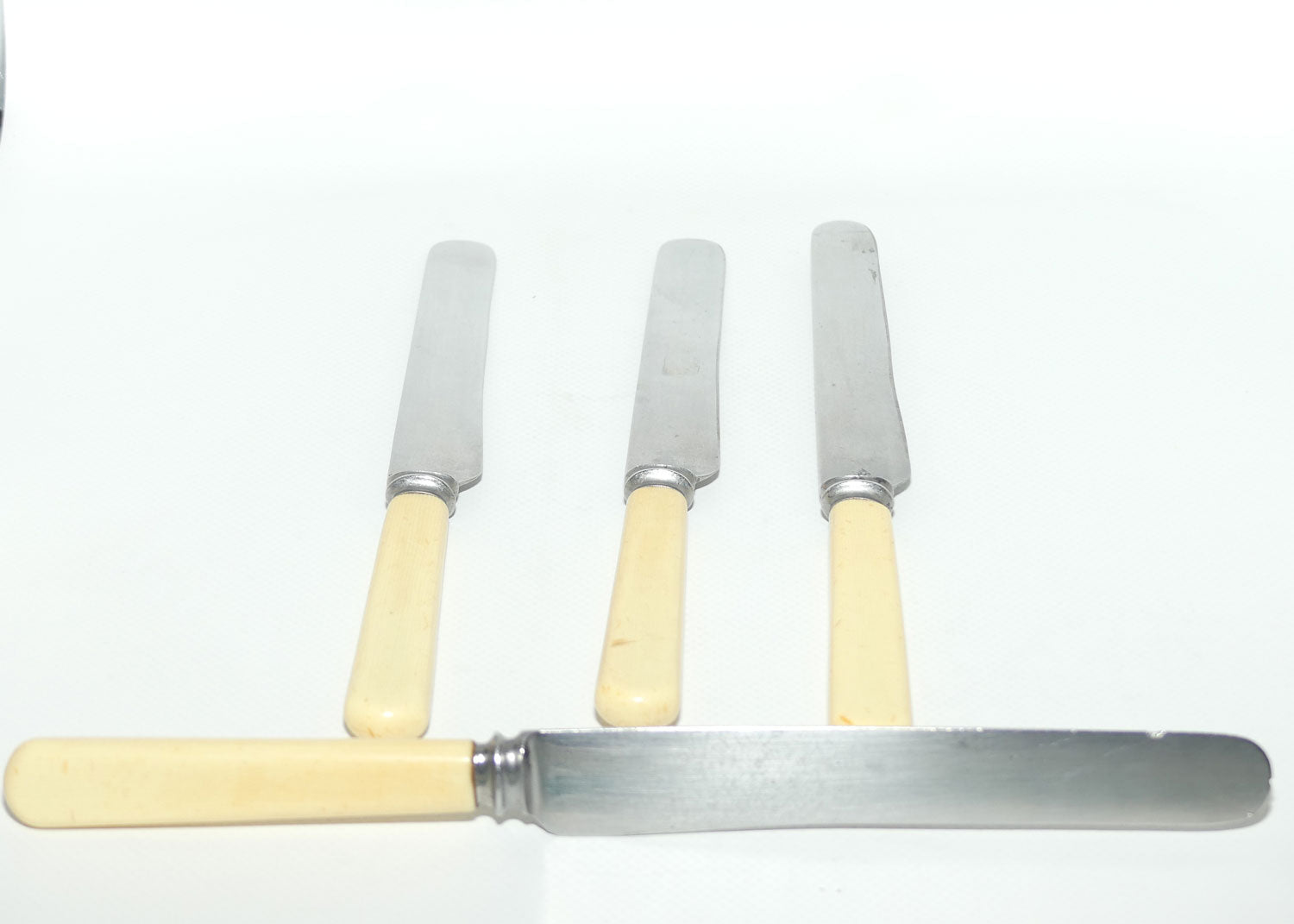 Set of 4 Mytton Sheffield | Firth Brearley Stainless |  Faux Bone Handle Dinner Knives | 24cm