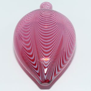 Stunning 19th Century Nailsea Cranberry Glass Flask