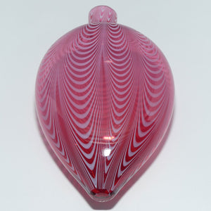 Stunning 19th Century Nailsea Cranberry Glass Flask