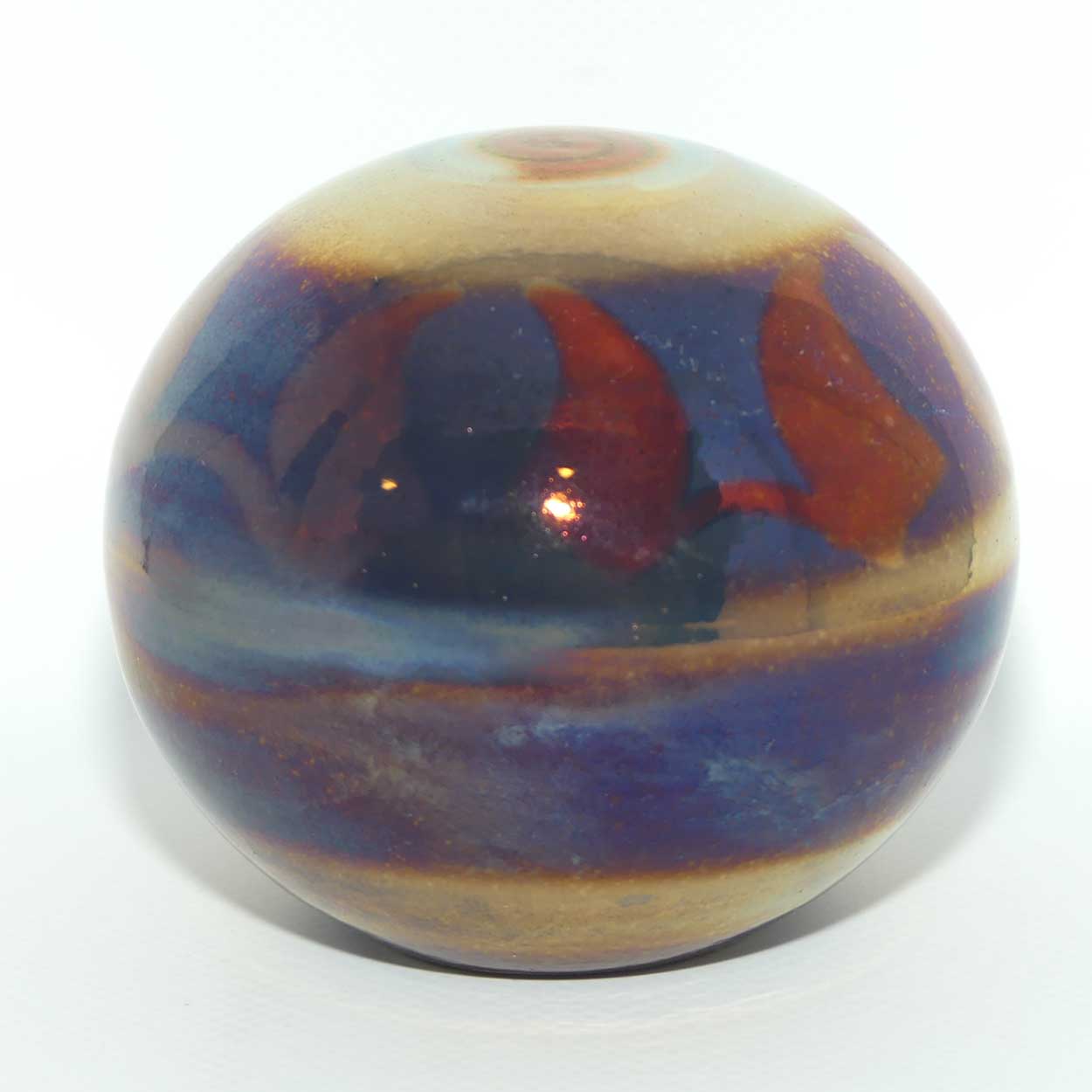 Australian Pottery sphere with lustre glaze by Nancy Marshall