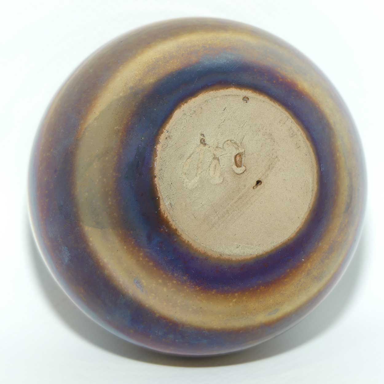 Australian Pottery sphere with lustre glaze by Nancy Marshall