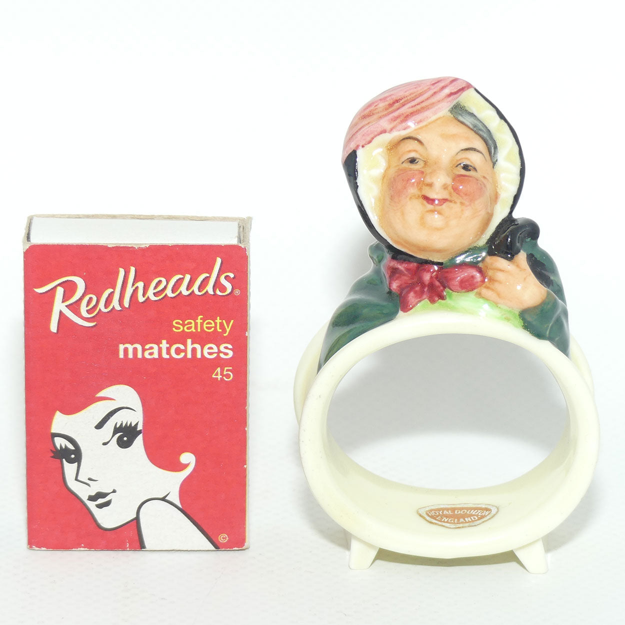 Royal Doulton Dickens Sairey Gamp figural napkin ring M62 | #2