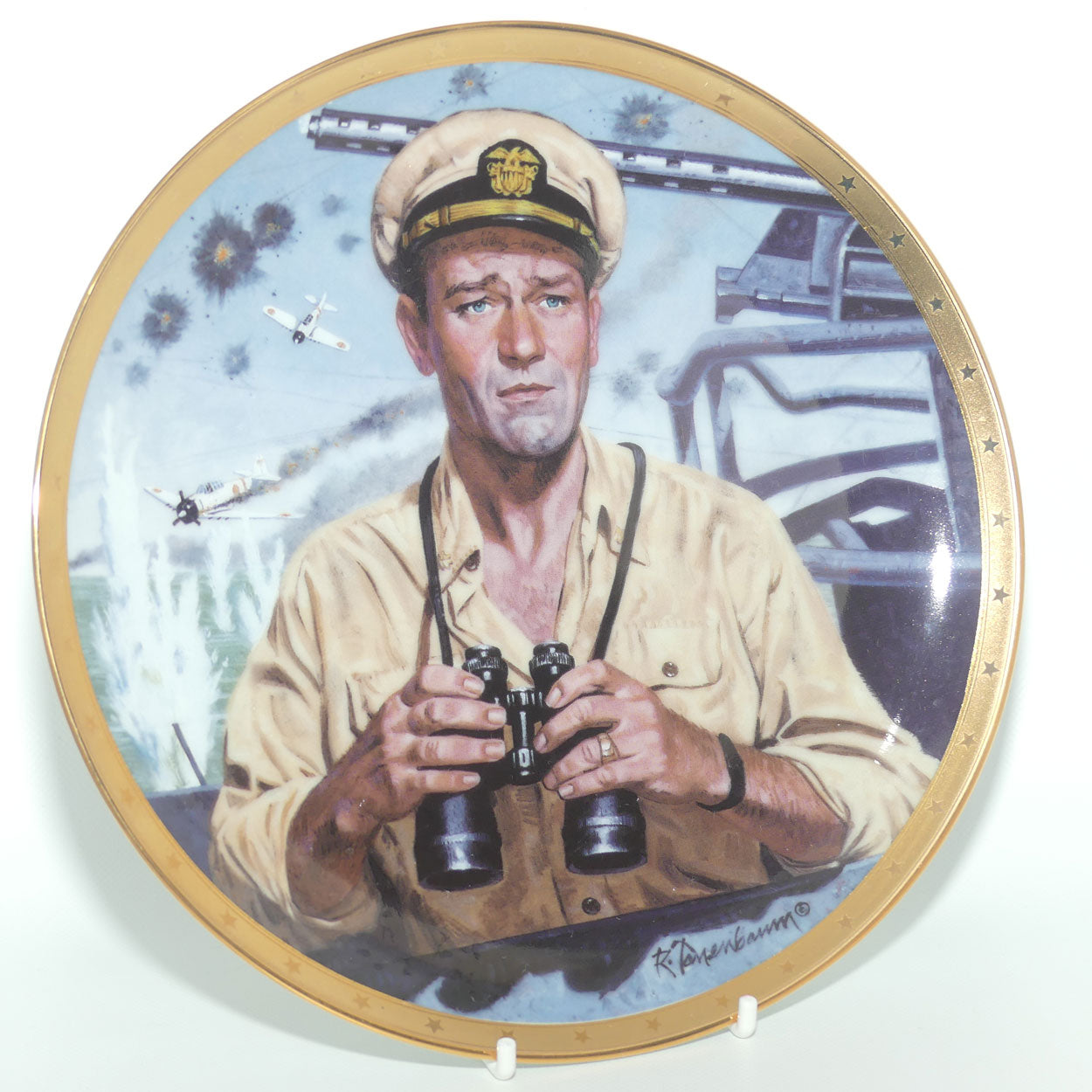 Franklin Mint Heirloom plate | John Wayne | Symbol of America's Naval Heroes + Cert